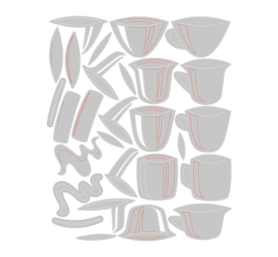 Gabarit d’estampe Sizzix Thinlits « Papercut Café by Tim Holtz »
