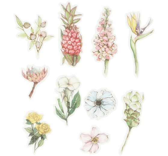 Washi Sticker "Blumen Pastell"