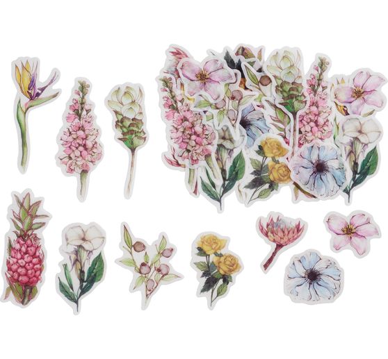 Stickers washi « Fleurs pastel »