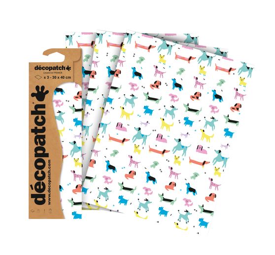 Décopatch paper fluorescent "Dogs"