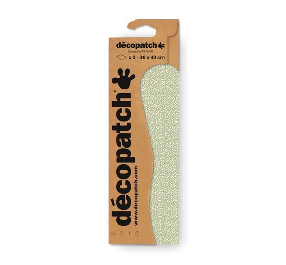 Décopatch papier "Flying Dots Khaki"