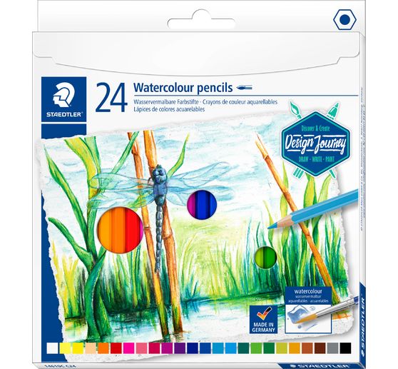 Crayons de couleur aquarellables STAEDTLER « Watercolour », 24 pc.