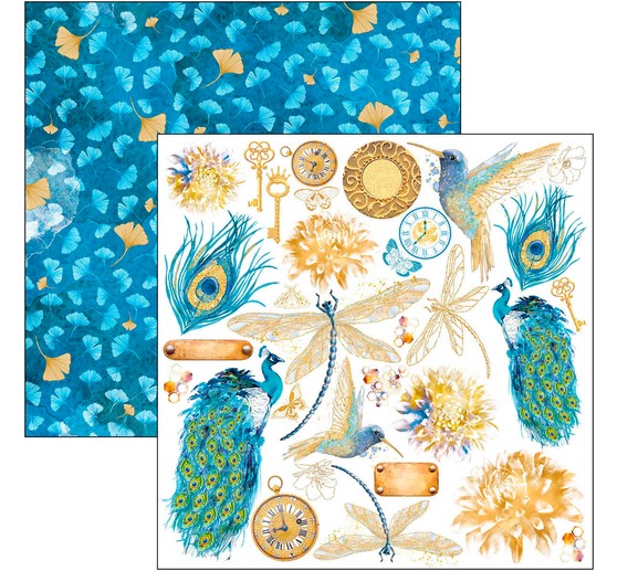 Papier de scrapbooking « Indigo »