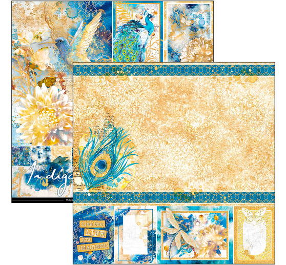 Papier de scrapbooking « Indigo »