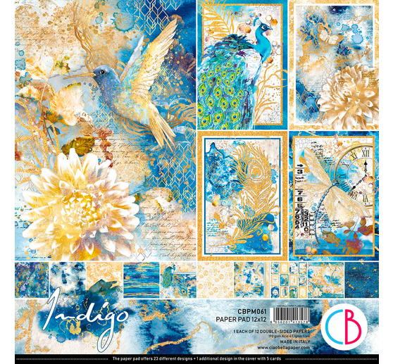 Papier de scrapbooking « Indigo »