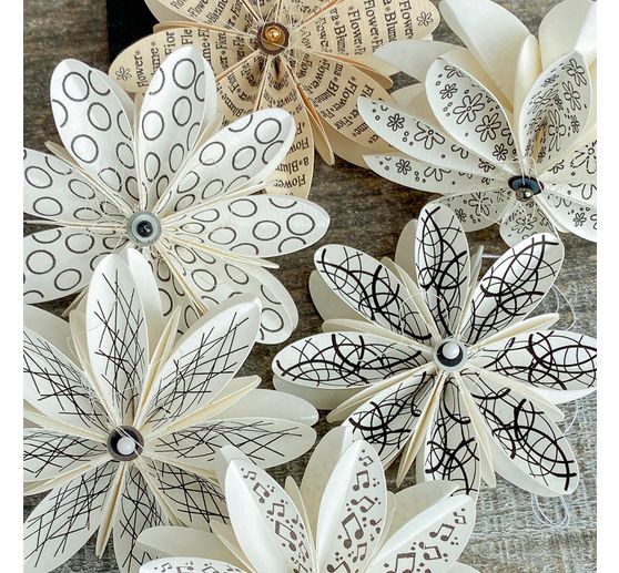 Siliconen stempel voor vouwbloemen "Design"