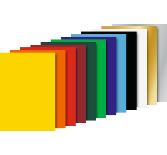 Glanzpapier-Heft "Farbig sortiert"