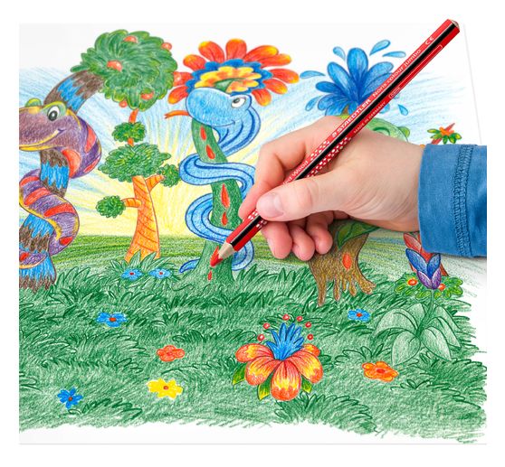 Crayons de couleur STAEDTLER Noris colour « Jumbo », set de 9 + 1 gratuit