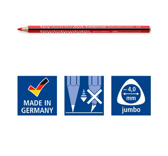 Crayons de couleur STAEDTLER Noris colour « Jumbo », set de 9 + 1 gratuit