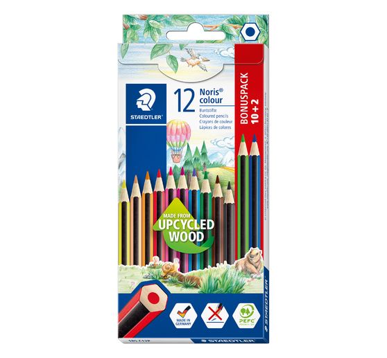 STAEDTLER Noris colour "Kleurpotloden", set van 10 + 2 gratis