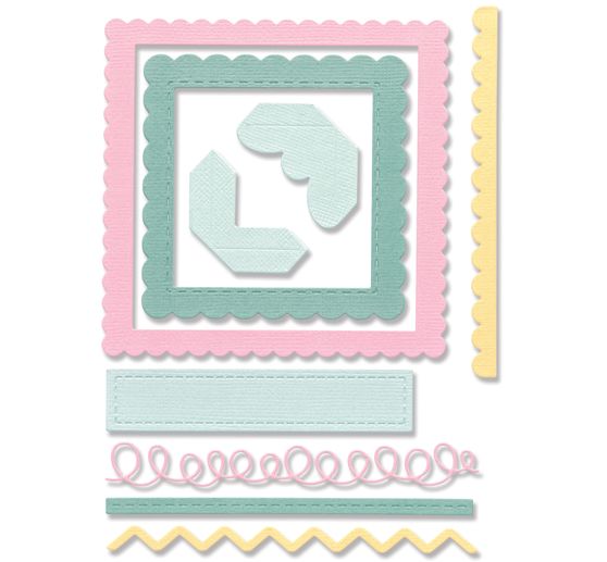 Sizzix Thinlits ponssjabloon "Fabulous Frames & Borders"