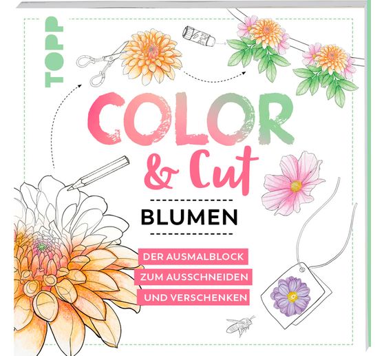 Livre « Color & Cut - Blumen »