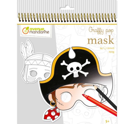 Carnet de masques à colorier Avenue Mandarine « Graffy Pop Garçon »