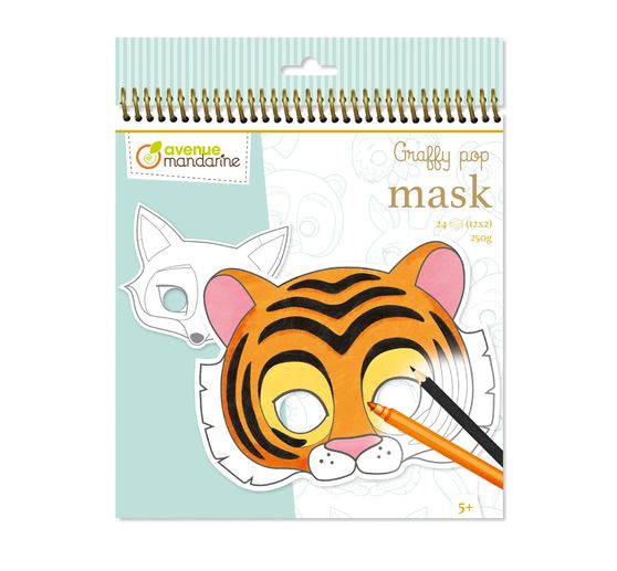 Masker kleurboek Graffy Pop "Dieren"