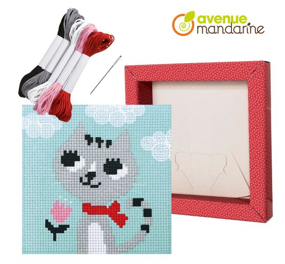 Kit de broderie Avenue Mandarine « Pix' Gallery – Chat »