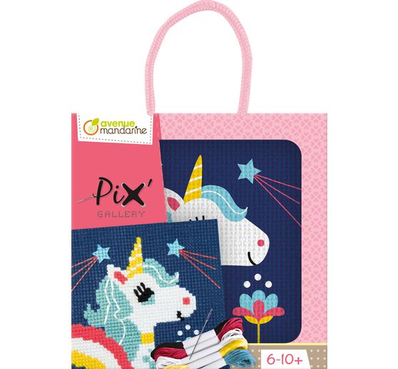 Kit de broderie Avenue Mandarine « Pix' Gallery – Licorne »