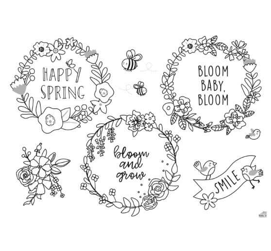 Modèles de décorations de fenêtre « Bloom & Grow »