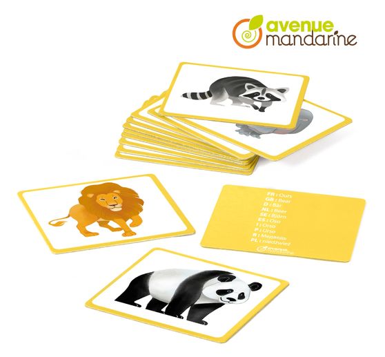 Educational game picture cards "Wild animals"