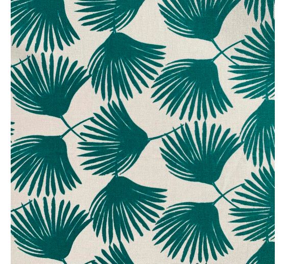 Tissu demi-natté au mètre « Feuilles de palmier » 