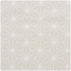Cotton fabric "Geometric star" Polyester coated Beige