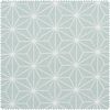 Cotton fabric "Geometric star" Polyester coated Petrol