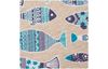 Motif fabric linen look "Fishes"