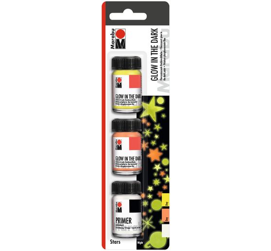 Marabu GLOW IN THE DARK-Set "STARS"