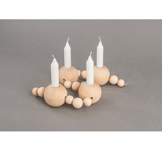 Bougeoir « Boule en bois », Ø 7 cm