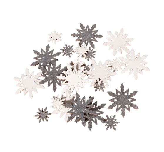 Strooidelen sneeuwvlok "Snaedis", wit/zilver