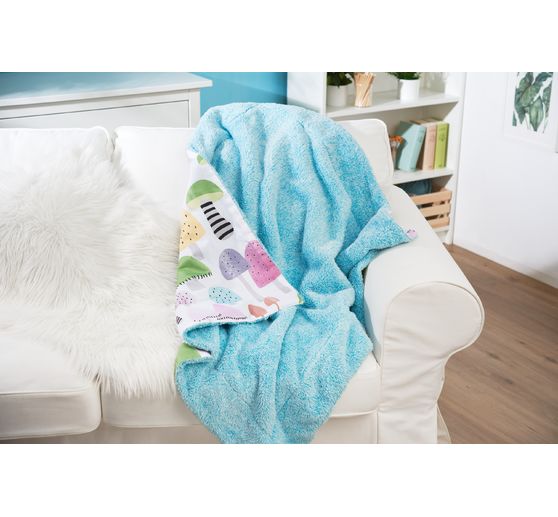 Fleece-Stoff "Plüsch Hellblau"