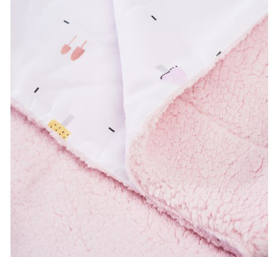 Fleece stof "Lamb Rosé"