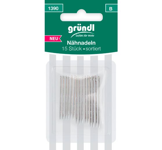 Sewing needles assorted, 15 pcs