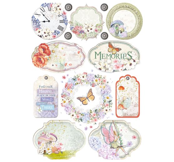 Set de papier « Enchanted Land », 9 feuilles, A4