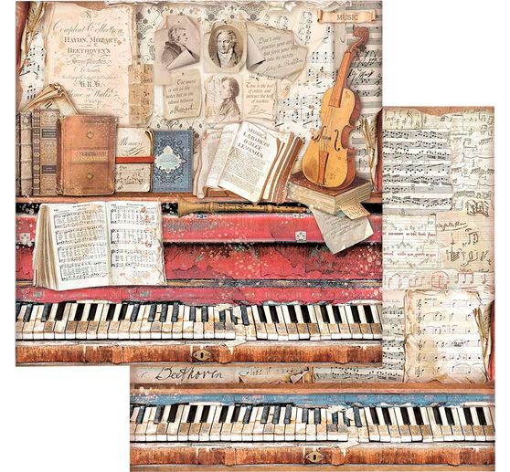 Scrapbook blok "Vintage Library"