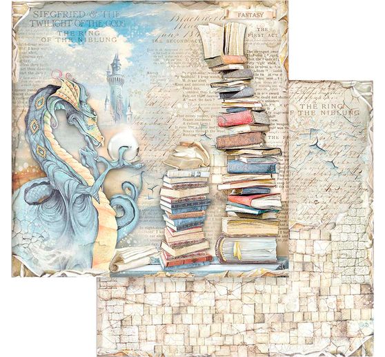 Scrapbook blok "Vintage Library"