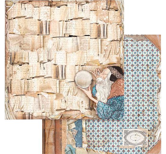 Scrapbook blok "Vintage Library"