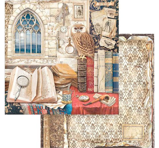 Scrapbook blok "Vintage Library"
