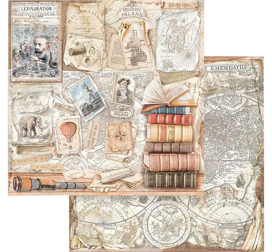Scrapbook blok "Vintage Library"