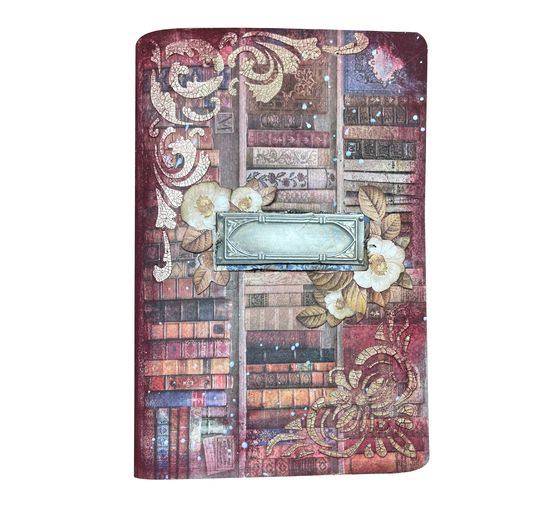 Soie de paille à motifs « Vintage Library Flowers »