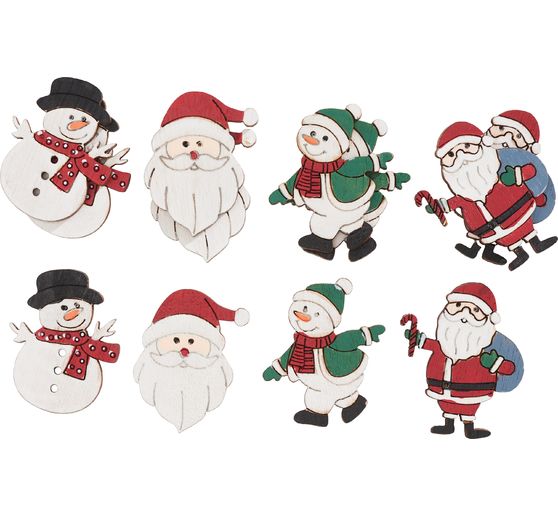 Assortiment de pièces à disperser VBS « Père Noël et bonhomme de neige »