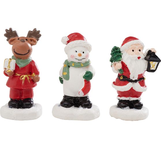 Mini-figurines VBS « Père Noël, élan et bonhomme de neige »
