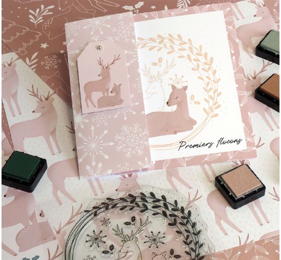 Siliconen stempel "Snow Deers"