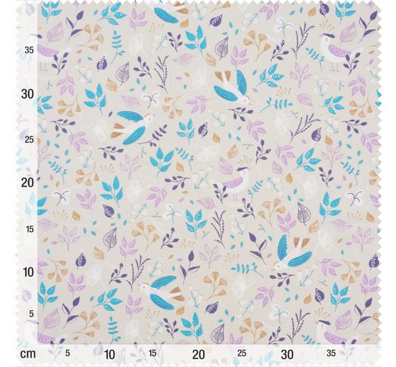 Tissu coton au mètre « Birds & Flowers »
