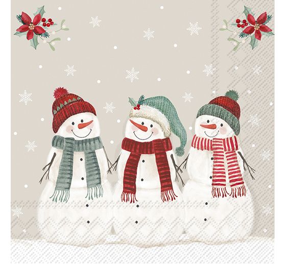 Servet "Drie sneeuwmannen"