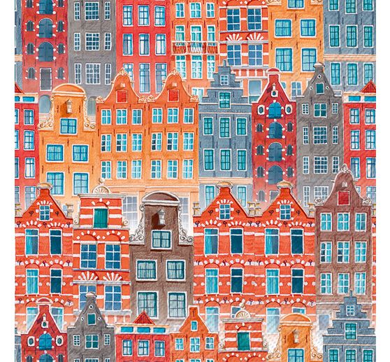 Servet "Amsterdamse huizen"