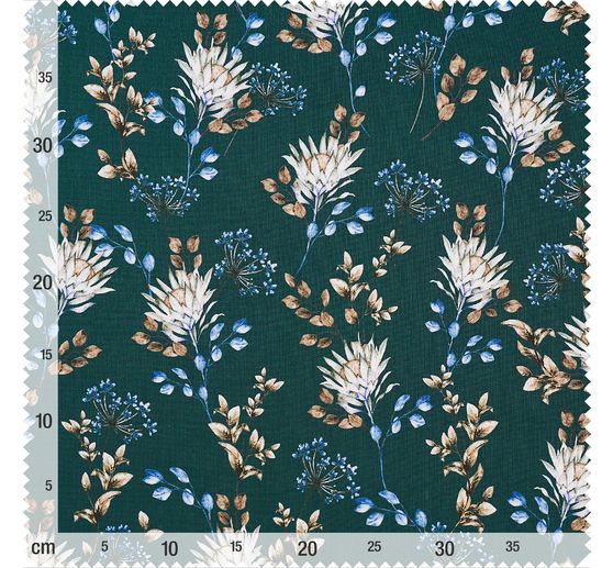 Katoenen stof "Brilliant" bright Flowers