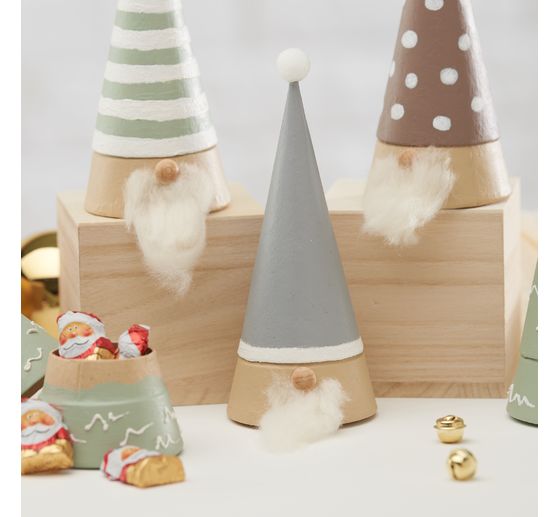 Demi-perles en bois non percées VBS, 10 pièces