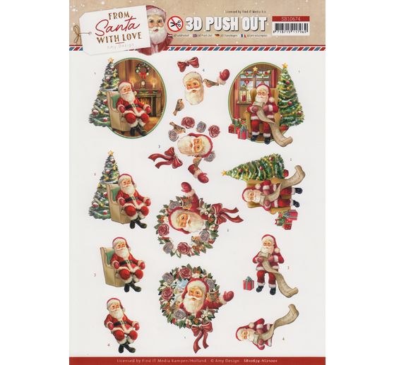 3D stansvel set "From Santa with love"