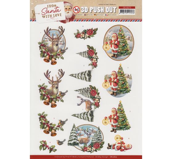 3D stansvel set "From Santa with love"