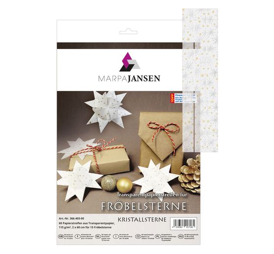 Bandes de papier transparent « Étoiles de cristal »
